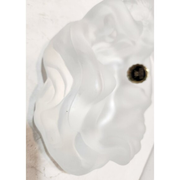 A & A Crystal Handmade Czech Art Deco Frosted Glass Nude Woman Ashtray Dish Vtg - Picture 7 of 12